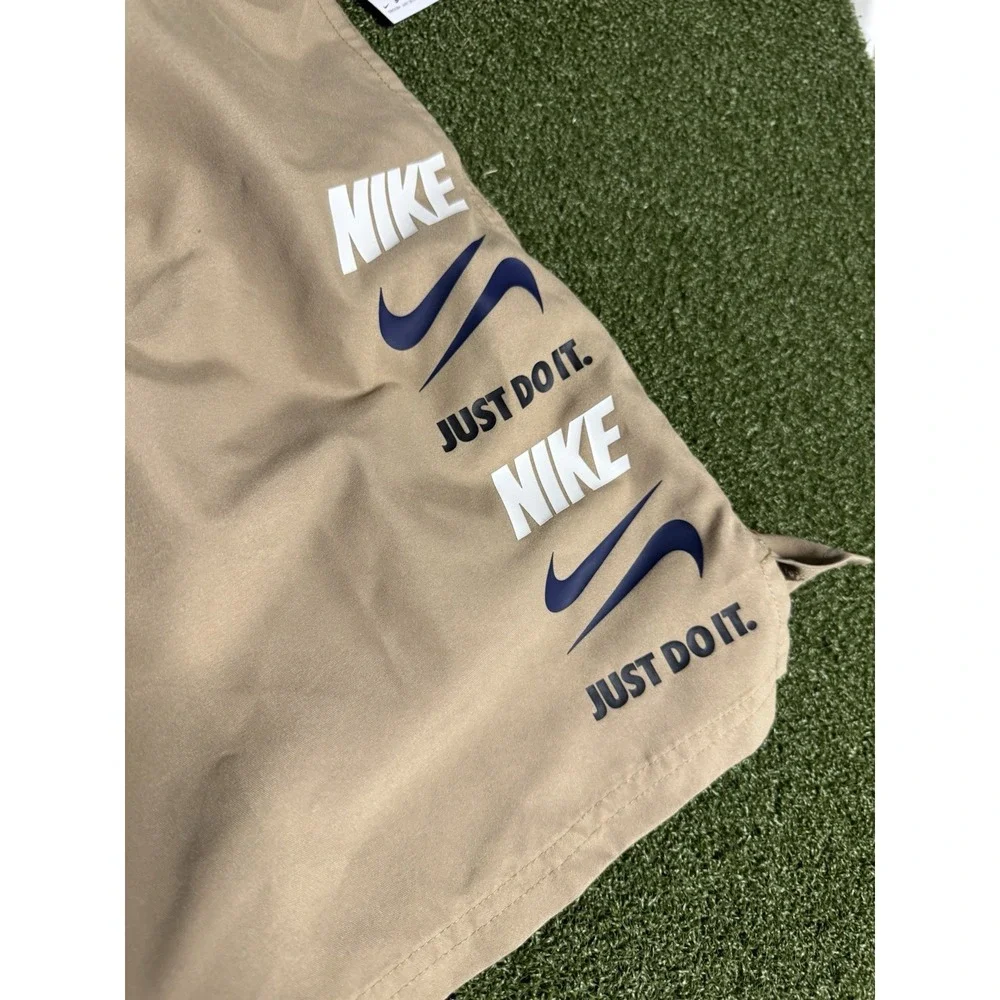 Nike Swim Just Do It Tan Men's Size L Swim Trunks
